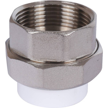 Муфта Политэк 32х1 1/4 для полипропиленовых труб под сварку (белая)-2