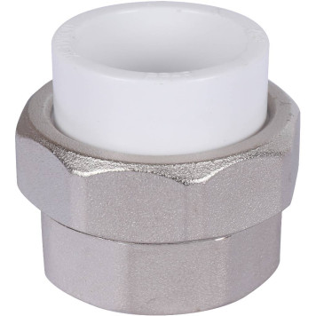 Муфта Политэк 32х1 1/4 для полипропиленовых труб под сварку (белая)-3