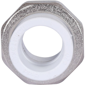 Муфта разъемная Политэк 20х3/4 для полипропиленовых труб под сварку (белый)-5