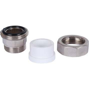 Муфта разъемная Политэк 20х3/4 для полипропиленовых труб под сварку (белый)-6