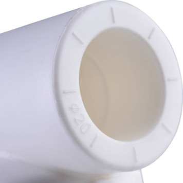 Политэк Тройник 20x3/4 с наружной резьбой для сварки ПП труб, белый.-4