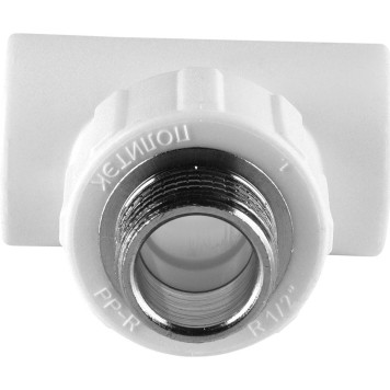 Тройник Политэк 20x1/2 с наружной резьбой для сварки полипропиленовых труб (белый)-4