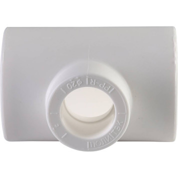 Тройник Переходной Политэк 32х20х32 для ПП труб под сварку (белый)-1