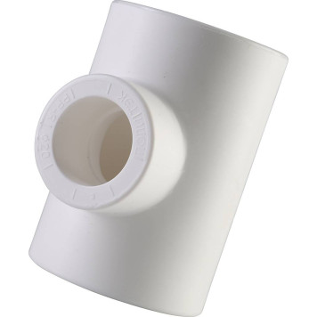 Тройник Переходной Политэк 32х20х32 для ПП труб под сварку (белый)-2