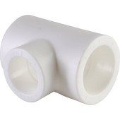 Тройник переходной Политэк 32х25х32 для полипропиленовых труб под сварку (цвет белый) (9300322532)