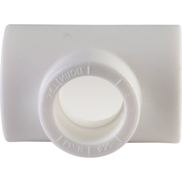 Переходной тройник Политэк 32x25x32 для сварки полипропиленовых труб (белый)-1