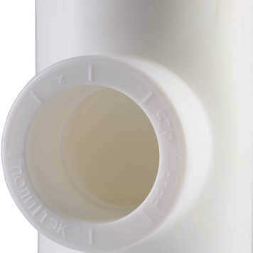 Переходной тройник Политэк 32x25x32 для сварки полипропиленовых труб (белый)-5