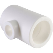 Тройник переходной Политэк 40х20х40 для полипропиленовых труб под сварку (цвет белый) (9300402040)