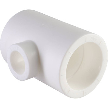 Тройник переходной Политэк 40х20х40 для сварки полипропиленовых труб (белый)