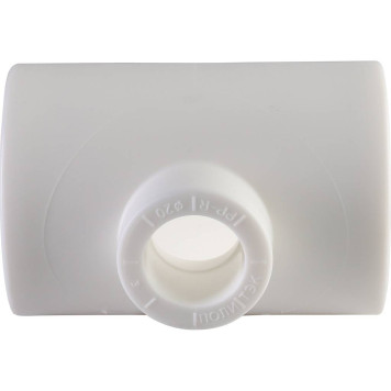 Тройник переходной Политэк 40х20х40 для сварки полипропиленовых труб (белый)-1