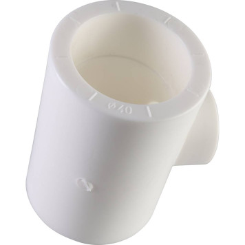 Тройник переходной Политэк 40х20х40 для сварки полипропиленовых труб (белый)-3