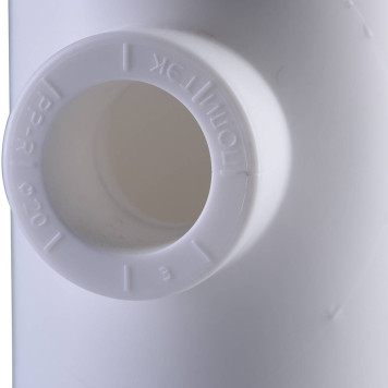 Тройник переходной Политэк 40х20х40 для сварки полипропиленовых труб (белый)-5