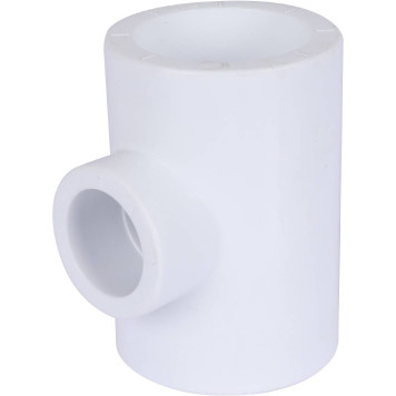 Тройник переходной Политэк 40х25х40 для сварки полипропиленовых труб (белый)