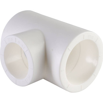 Тройник Политэк 40х32х40 для сварки полипропиленовых труб (белый)