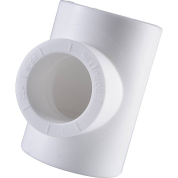 Тройник Политэк 40х32х40 для сварки полипропиленовых труб (белый)-1