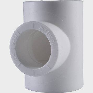 Тройник Политэк 40х32х40 для сварки полипропиленовых труб (белый)-2