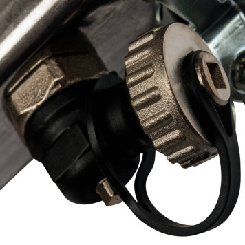 Коллектор STOUT из нержавеющей стали с клапаном выпуска воздуха и сливом 3 выхода-4