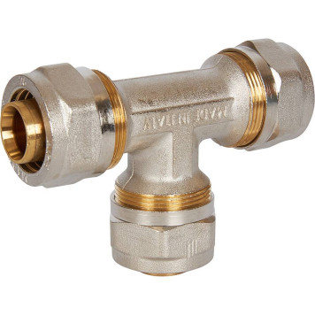 Тройник равнопроходный 26х26х26 для металлопластиковых труб STOUT винтовой