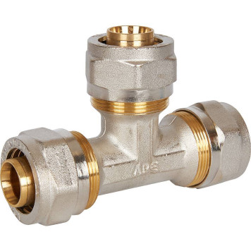 Тройник равнопроходный 26х26х26 для металлопластиковых труб STOUT винтовой-2