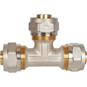 Тройник равнопроходный 26х26х26 для металлопластиковых труб STOUT винтовой-5