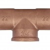 Sanha 4130g тройник для медных труб под пайку, бронза 22x3/4x22.