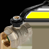 Кран шаровой BUGATTI Oregon (ручка-рычаг алюминий) внут-внут резьба 1 1/2 (03000187)