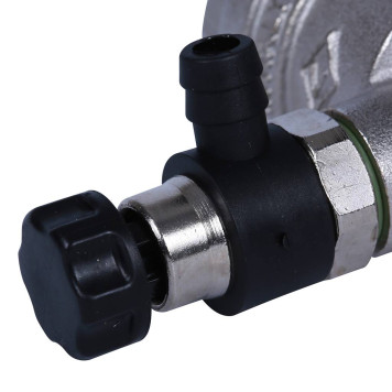 Шаровой кран BUGATTI Oregon с дренажем и воздухоотводчиком, ручка-рычаг из алюминия, внутренняя резьба 3/4.-6