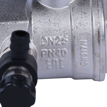 Шаровой кран с дренажем и воздухоотводчиком BUGATTI Oregon, ручка-рычаг из алюминия, внутренняя резьба 1&-9