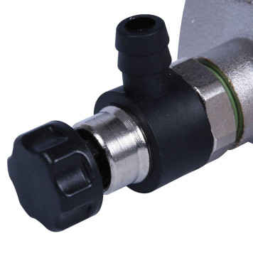 Шаровой кран с дренажем и воздухоотводчиком BUGATTI Oregon, ручка-рычаг из алюминия, внутренняя резьба 1&-10