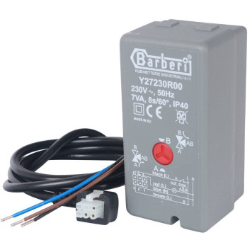 Сервопривод STOUT для 3-ходовых зональных клапанов, 230V, время движения 8 сек., 1м.