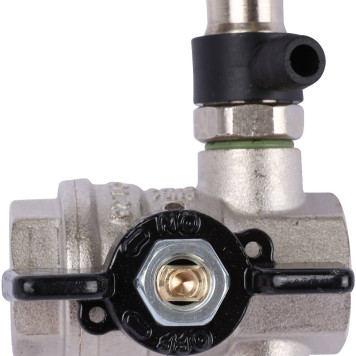 Шаровой кран BUGATTI Oregon с дренажем и воздухоотводчиком, ручка бабочка, внут-внут резьба 1/2-6