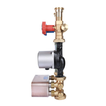 Насосная группа STOUT SDG-0038 с теплообменником 28 пластин и насосом Grundfos UPSO 25-65 в теплоизоляции.-5