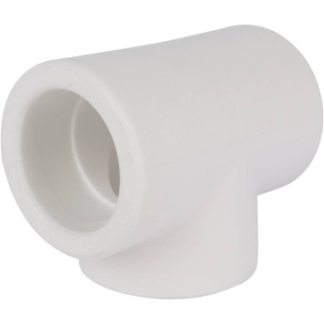 Тройник Kalde Россия для полипропиленовых труб d=40 под сварку (белый)