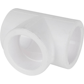Тройник Kalde Россия для полипропиленовых труб d=50 под сварку, белый