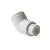 Угольник Pro Aqua d= 20 PP-R 45 градусов переходной Н-В Белый (PA13808)