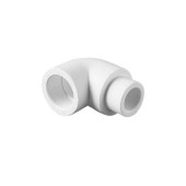 Угольник Pro Aqua d= 25 PP-R 90 градусов переходной Н-В Белый (PA13610P)
