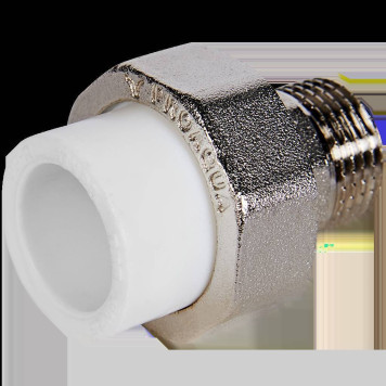 Муфта комбинированная Pro Aqua d=20-1/2 PP-R разъемная (американка) НР Белая (PA21008)