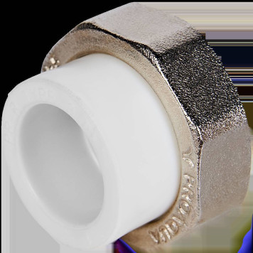 Муфта комбинированная Pro Aqua d=25-1/2 PP-R разъемная (американка) ВР Белая (PA20012)