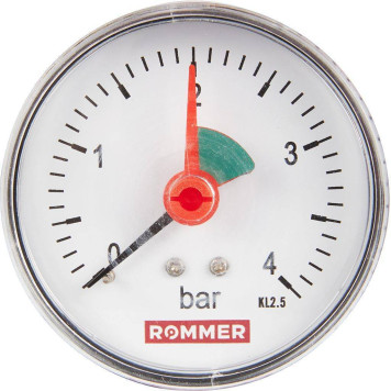 Манометр аксиальный ROMMER с указателем предела 63 мм 1/4 (RIM-0007-630408)