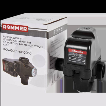 Реле давления для водоснабжения ROMMER RCS-0001-000053 KRS-7 со встроенным манометром (RCS-0001-000053)-3