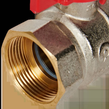 Кран шаровой с американкой ROMMER ВР/НР, ручка бабочка 1 1/4 (RBV-0005-2510232)-1