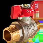 Кран шаровой ROMMER НР/НР, ручка бабочка 1/2 (RBV-0007-2410215)