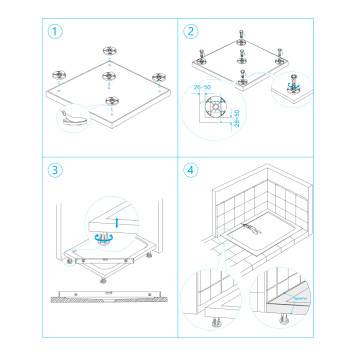 Душевой поддон прямоугольный RGW ST-W Белый 800x1500-16