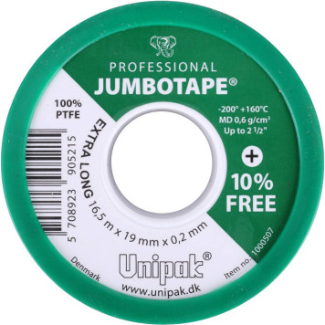 Фум-лента JUMBOTAPE UNIPAK 15м х 19мм х 0,2мм-1