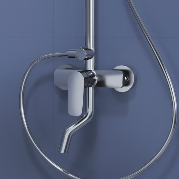 Душевая стойка со смесителем из стали RGW SP-25-6