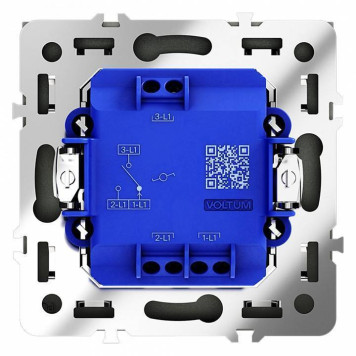 Выключатель проходной одноклавишный без рамки Voltum S70 VLS010306-3