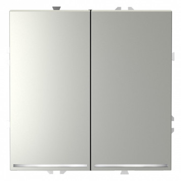 Выключатель двухклавишный с подсветкой без рамки Voltum S70 VLS020205-1
