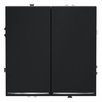 Выключатель проходной двухклавишный с подсветкой без рамки Voltum S70 VLS020407-1