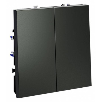 Выключатель двухклавишный без рамки Voltum S70 VLS020606