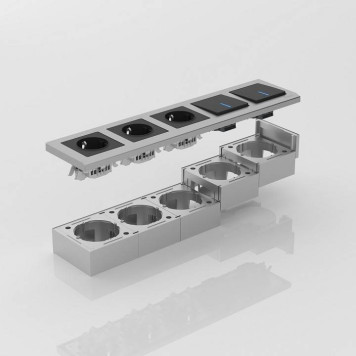 Короб накладной для розетки Werkel серебряный W8000006-1